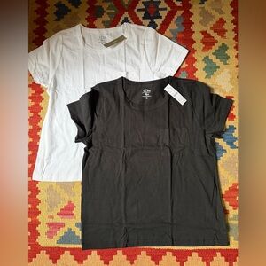 J. Crew Black and White T-Shirts